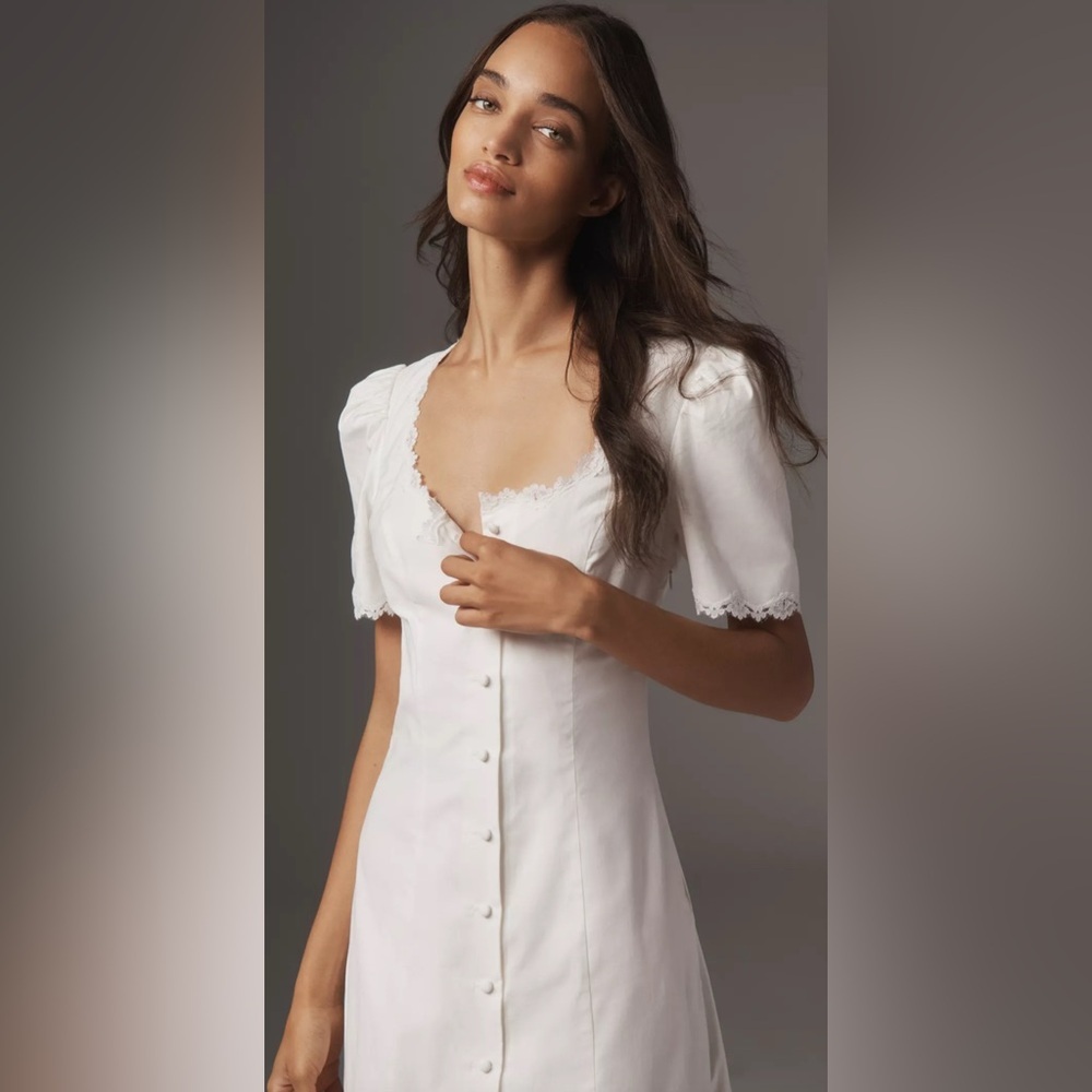 Reformation Alida Dress in White - Picture 2 of 7